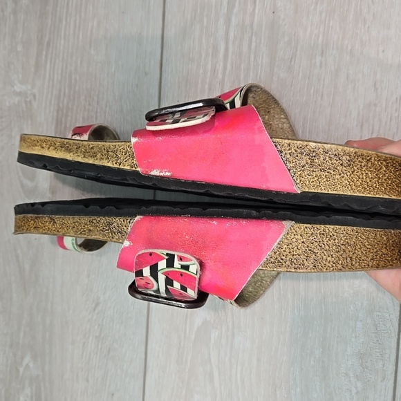 Calceo Women Watermelon Loop Toe Sandals Buckles Shoes 40/9.5 - Picture 9 of 14